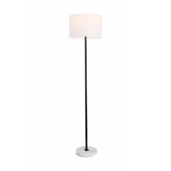 Marble floor lamp with Fabric shade